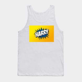 Personalised 'Harry' Kapow Wow Cartoon Comic Style Design Tank Top